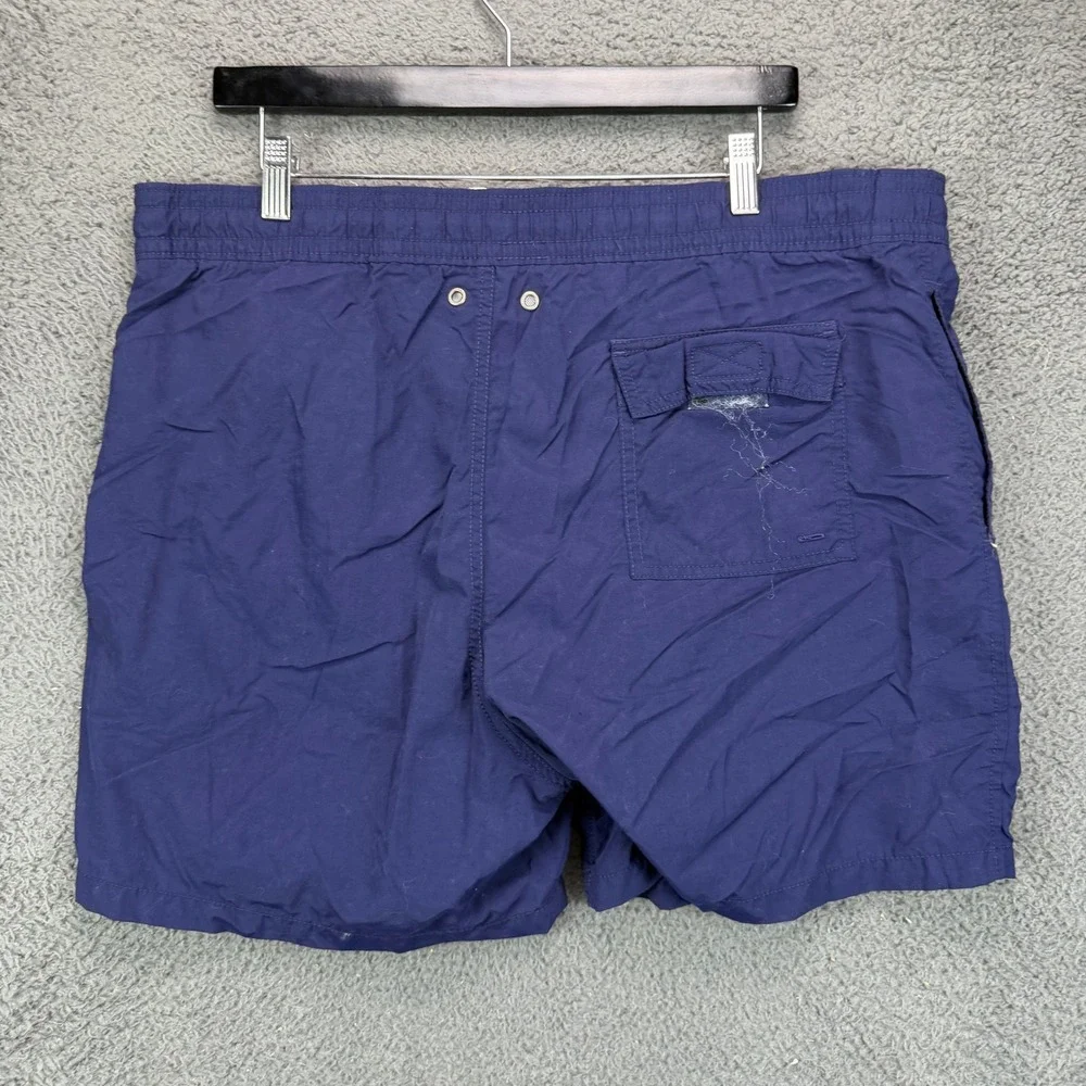 Polo Ralph Lauren Mens Swim Trunks Navy Blue Red Pony Logo Mesh Lined Large